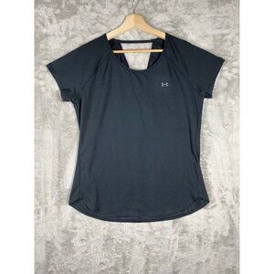 Under Armour Womens Blac Short Sleeve Pullover Top Medium